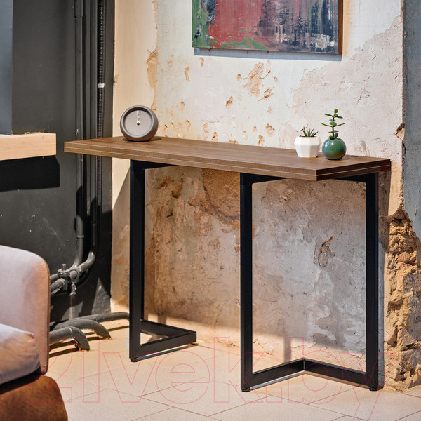 Изображение товара Обеденный стол Millwood Арлен 1 38-76x110x76 (дуб табачный Craft/металл черный)