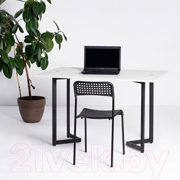 Изображение товара Обеденный стол Millwood Арлен 2 38-76x120x76 (дуб белый Craft/металл черный)