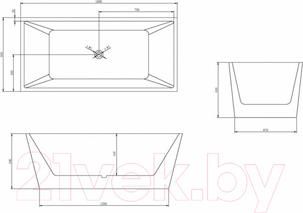Изображение товара Ванна акриловая Abber AB9224-1.5