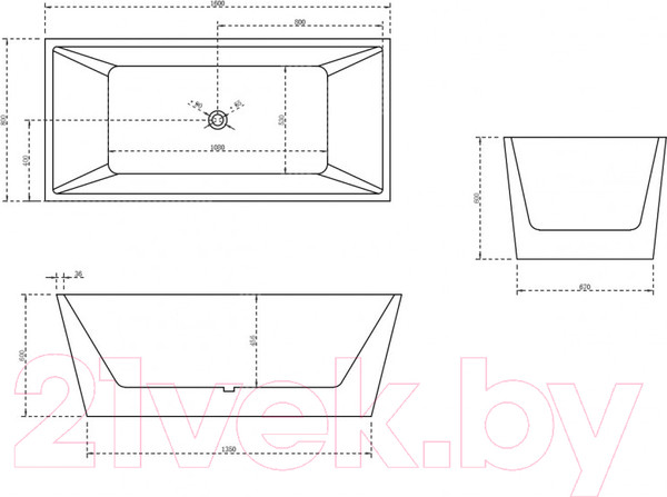 Изображение товара Ванна акриловая Abber AB9224-1.6