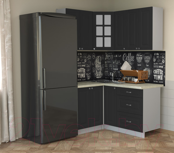 Изображение товара Кухонный гарнитур Интерлиния Мила Деко 1.2x1.5 (пепел/опал светлый)