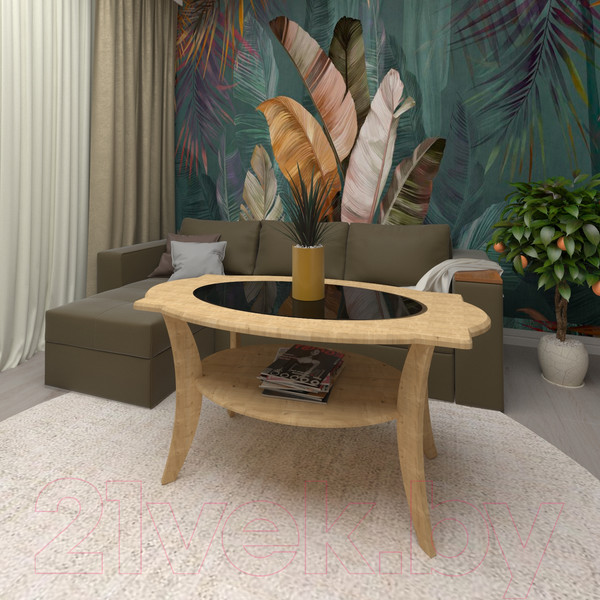 Изображение товара Журнальный столик Кортекс-мебель Лотос-8 (дуб натуральный)