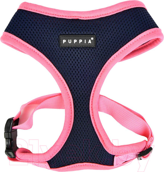 Изображение товара Шлея-жилетка для животных Puppia Soft II / PATD-HA1770-NY-L (синий/розовый)
