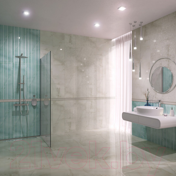 Изображение товара Декоративная плитка Gracia Ceramica Stazia Turquoise Decor 02 (300x900)