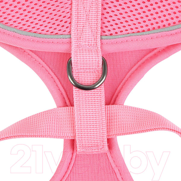 Изображение товара Шлея-жилетка для животных Puppia Soft / PAUA-HA1828-PK-L (розовый/светоотражающий)