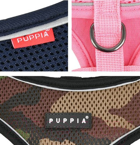 Изображение товара Шлея-жилетка для животных Puppia Soft / PAUA-HA1828-BK-L (черный/светоотражающий)