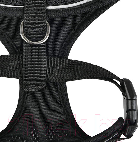 Изображение товара Шлея-жилетка для животных Puppia Soft / PAUA-HA1828-BK-S (черный/светоотражающий)