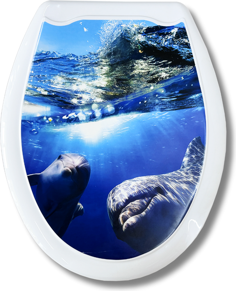 Изображение товара Сиденье для унитаза Еврокомфорт Дельфины 104-406-00 (жесткое)