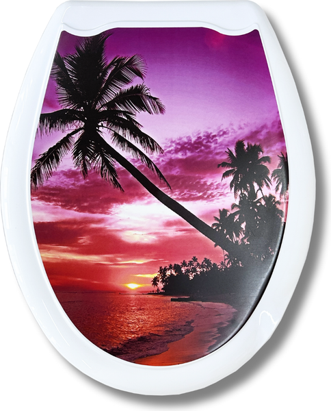 Изображение товара Сиденье для унитаза Еврокомфорт Закат 104-406-00 (жесткое)