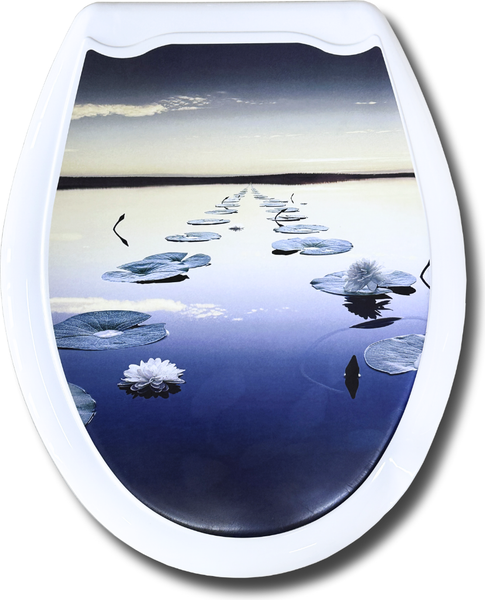 Изображение товара Сиденье для унитаза Еврокомфорт Кувшинки 104-406-00 (жесткое)