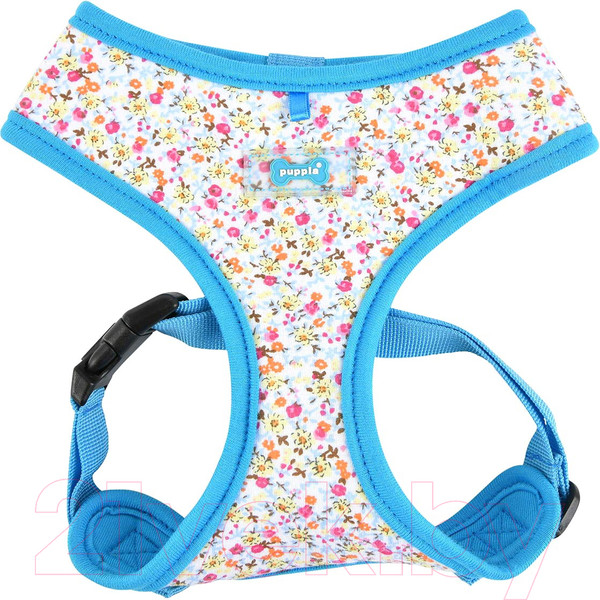 Изображение товара Шлея-жилетка для животных Puppia Wildflower / PAUA-HA1826-SB-M (голубой)