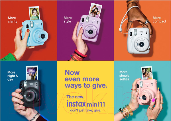 Изображение товара Фотоаппарат с мгновенной печатью Fujifilm Instax Mini 11 (Gray)