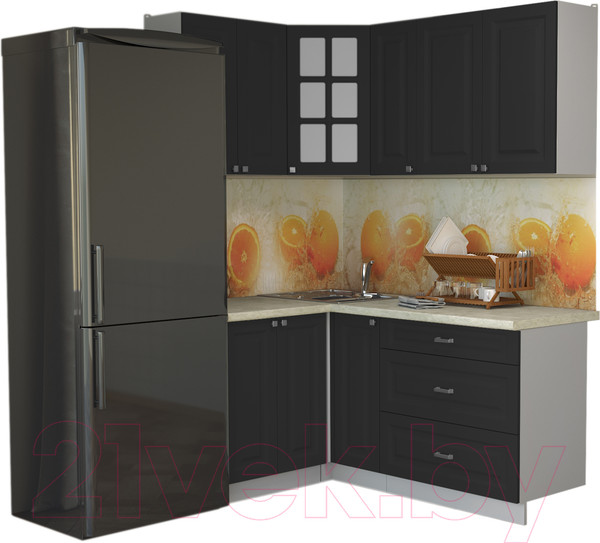 Изображение товара Кухонный гарнитур Интерлиния Мила Деко 1.2x1.7 (пепел/опал светлый)