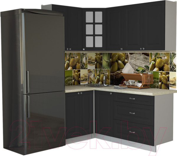 Изображение товара Кухонный гарнитур Интерлиния Мила Деко 1.2x1.8 (пепел/опал светлый)