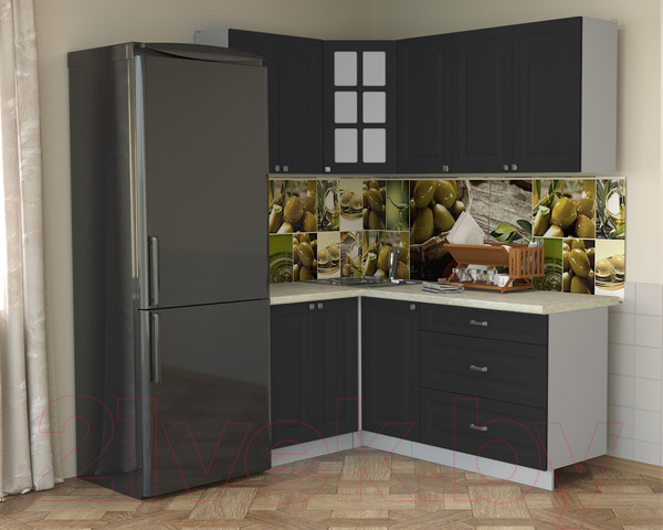 Изображение товара Кухонный гарнитур Интерлиния Мила Деко 1.2x1.8 (пепел/опал светлый)