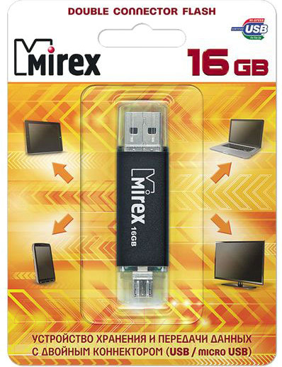 Изображение товара USB flash накопитель Mirex DCF Smart Black 16GB (13600-DCFBLS16)