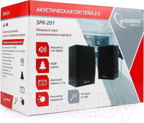 Изображение товара Мультимедиа акустика Gembird SPK-201