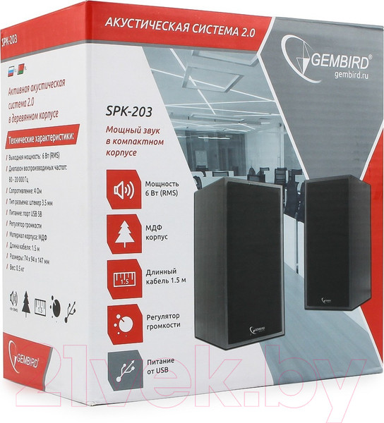 Изображение товара Мультимедиа акустика Gembird SPK-203