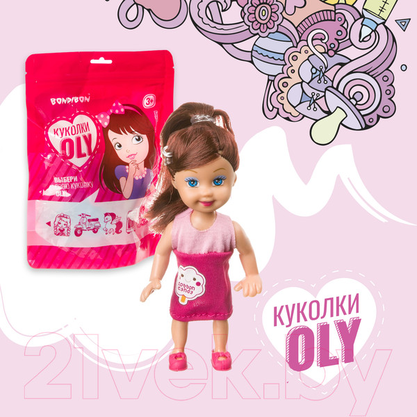 Изображение товара Кукла с аксессуарами Bondibon OLY с собачкой в будке / ВВ3988