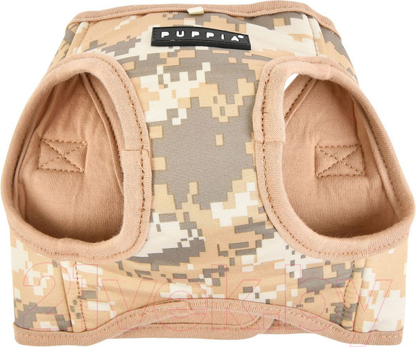 Изображение товара Шлея-жилетка для животных Puppia Sentinel / PAUA-HB1827-EC-S (бежевый камуфляж)