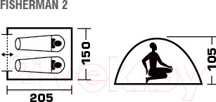 Изображение товара Палатка Jungle Camp Fisherman 2 / 70851 (камуфляж)