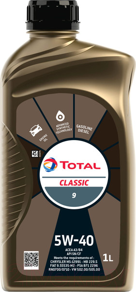 Изображение товара Моторное масло Total Classic 9 5W40 / 213730 (1л)
