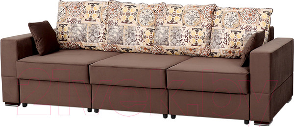 Изображение товара Диван Мебельград Бостон 2400 Стандарт (сиена коричневый/альба светло-коричневый)