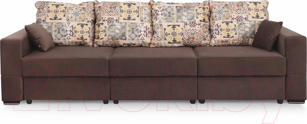 Изображение товара Диван Мебельград Бостон 2400 Стандарт (сиена коричневый/альба светло-коричневый)