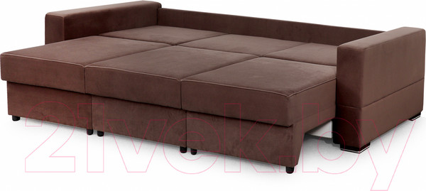 Изображение товара Диван Мебельград Бостон 2400 Стандарт (сиена коричневый/альба светло-коричневый)