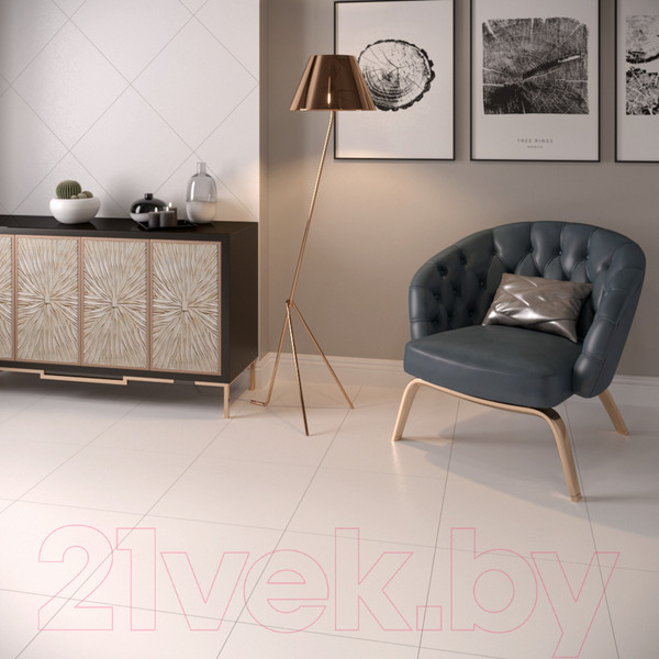 Изображение товара Плитка Gracia Ceramica Monocolor White RAL9016 PG 01 (600x600)