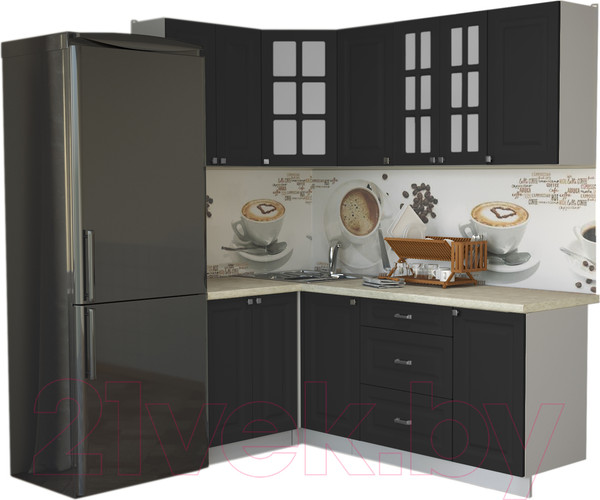 Изображение товара Кухонный гарнитур Интерлиния Мила Деко 1.2x2.0 (пепел/опал светлый)