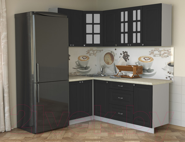 Изображение товара Кухонный гарнитур Интерлиния Мила Деко 1.2x2.0 (пепел/опал светлый)