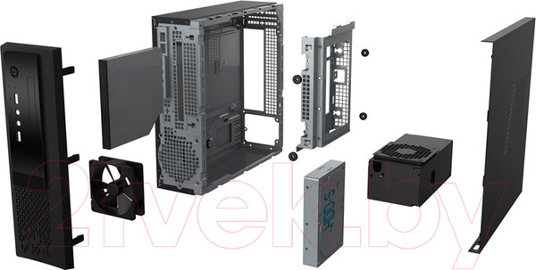 Изображение товара Корпус для компьютера PowerMan PS201A-BK 300W