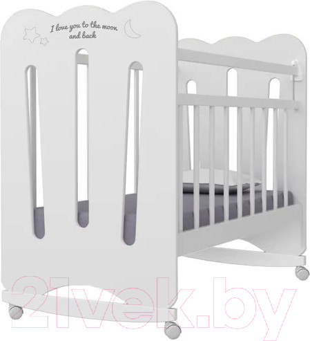 Изображение товара Детская кроватка VDK Desire колесо-качалка (белый)