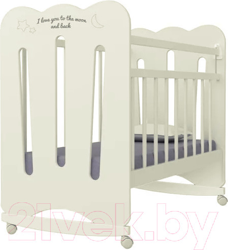 Изображение товара Детская кроватка VDK Desire колесо-качалка (слоновая кость)