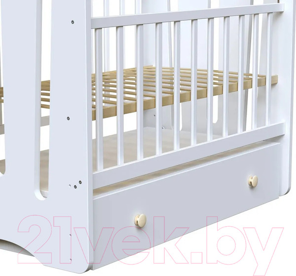 Изображение товара Детская кроватка VDK Desire маятник-ящик (белый)
