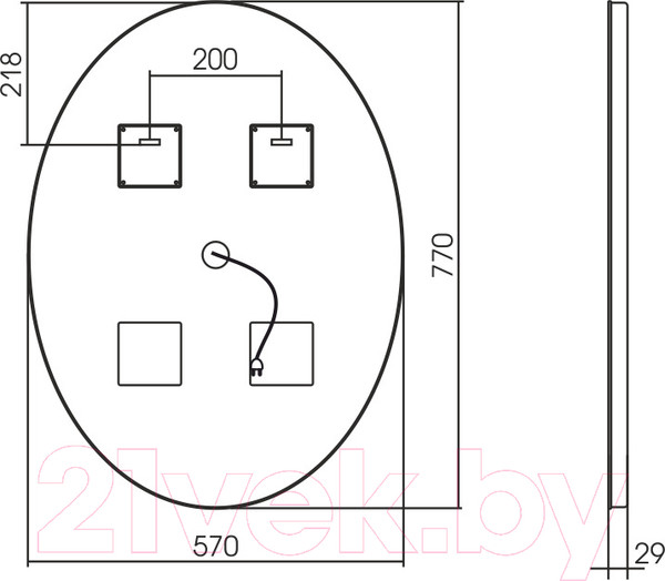 Изображение товара Зеркало Silver Mirrors Италия 57x77 / ФР-00000846