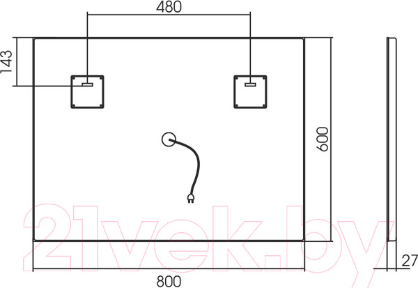 Изображение товара Зеркало Silver Mirrors Ливия 80x60 / ФР-00000942