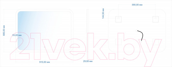 Изображение товара Зеркало Silver Mirrors Стив 91.5x68.5 / ФР-00000843