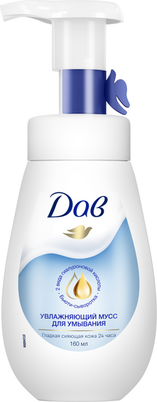 Изображение товара Пенка для умывания Dove Увлажняющий мусс (160мл)