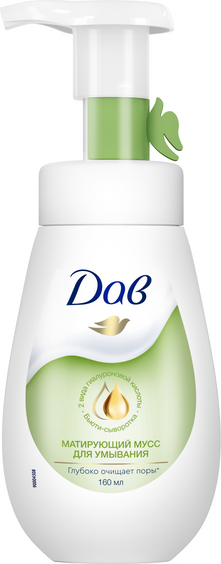 Изображение товара Пенка для умывания Dove Матирующий (160мл)