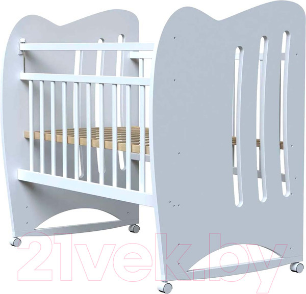 Изображение товара Детская кровать-трансформер VDK Wonderful колесо-качалка (белый)