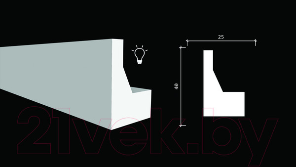 Изображение товара Молдинг Decor-Dizayn DD616 (40х25х2000)