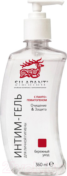 Изображение товара Гель для интимной гигиены Silapant с пантогематогеном (360мл)