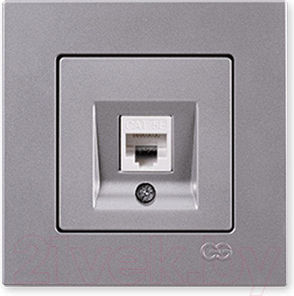 Изображение товара Розетка Gunsan Eqona 01401500-157120 (серебристый)