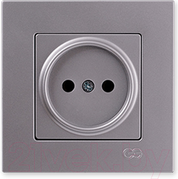 Изображение товара Розетка Gunsan Eqona 01401500-151113 (серебристый)