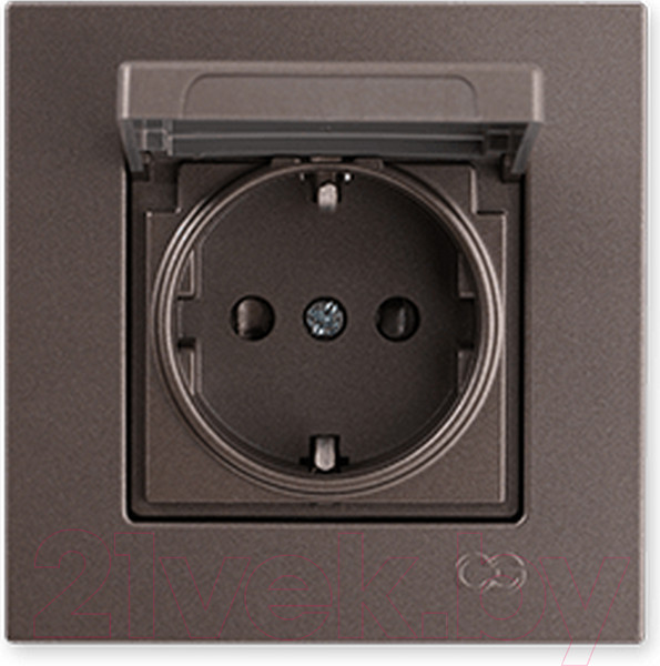 Изображение товара Розетка Gunsan Eqona 01403500-152117 (антрацит)