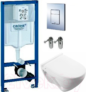 Изображение товара Унитаз подвесной с инсталляцией Sanita 38772001 + ATCSLWH0104