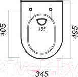 Изображение товара Унитаз подвесной с инсталляцией Sanita 38772001 + ATCSLWH0104