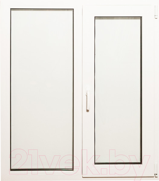 Изображение товара Окно ПВХ Добрае акенца С глухой и поворотно-откидной створками 2 стекла (1200x1000)